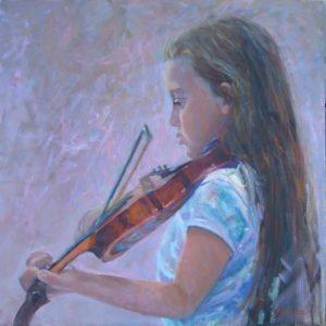 Samantha's Violin (24X24)